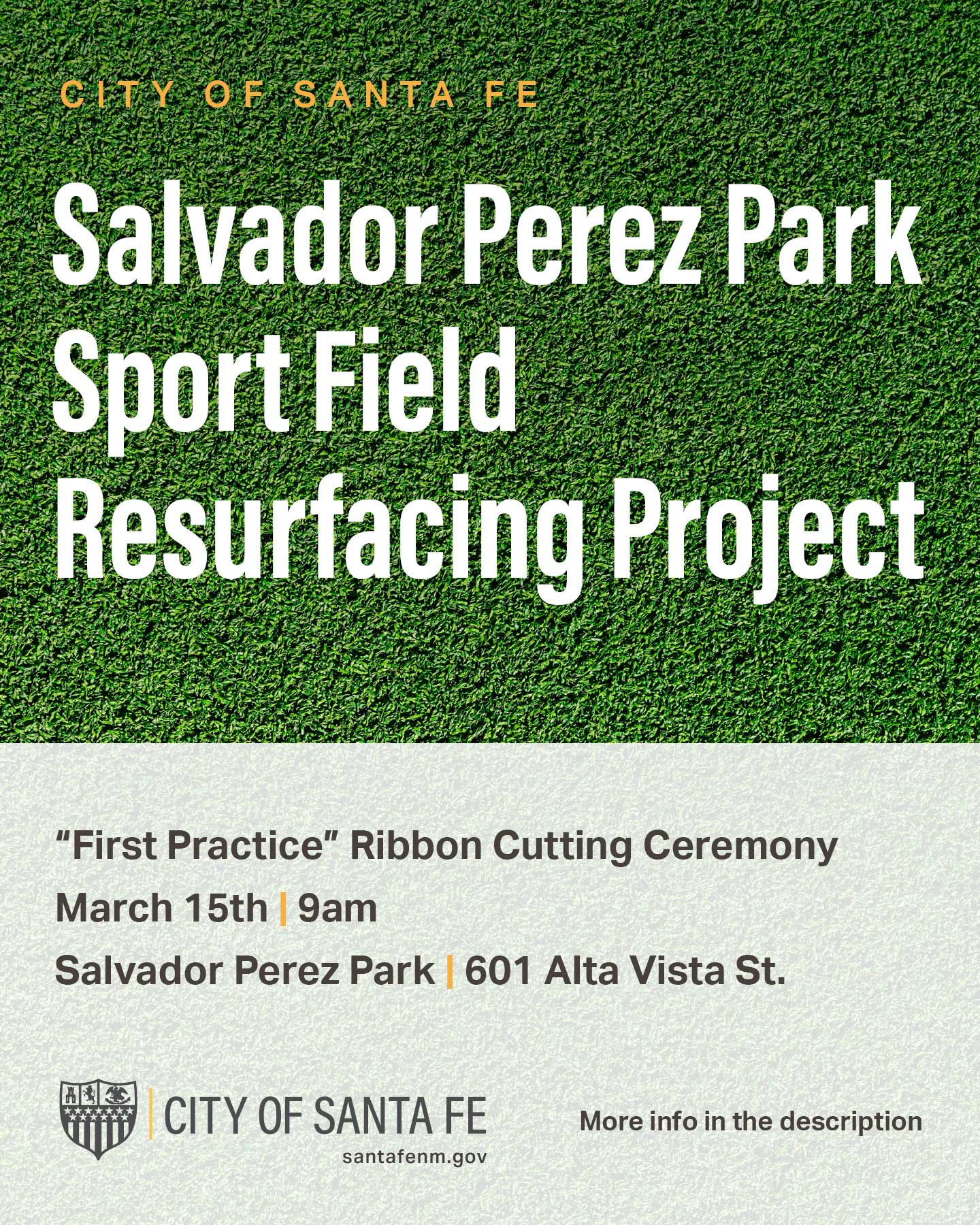 First Practice: Salvador Perez Park Ribbon Cutting | City of Santa Fe