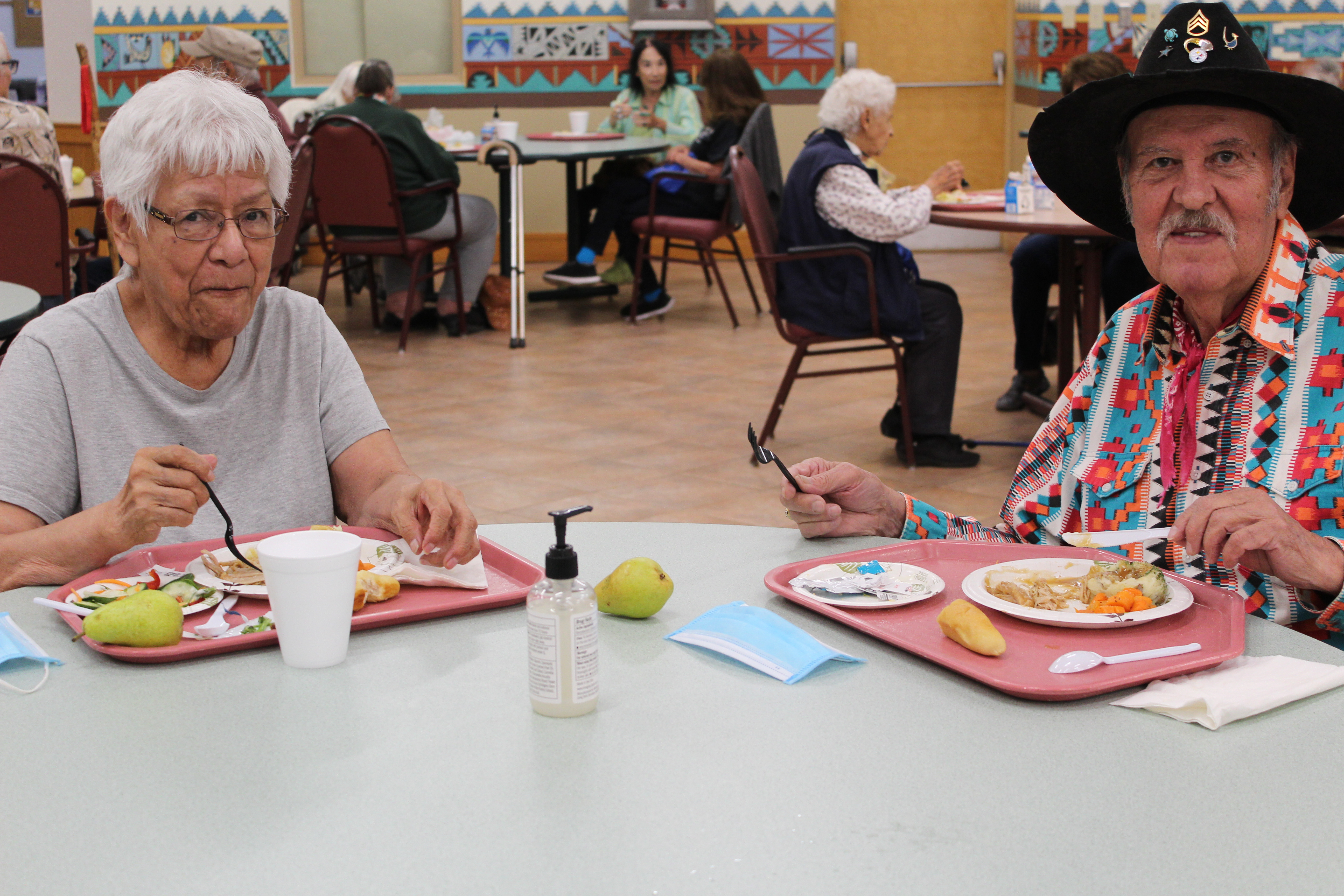 Senior Couple Eating Together