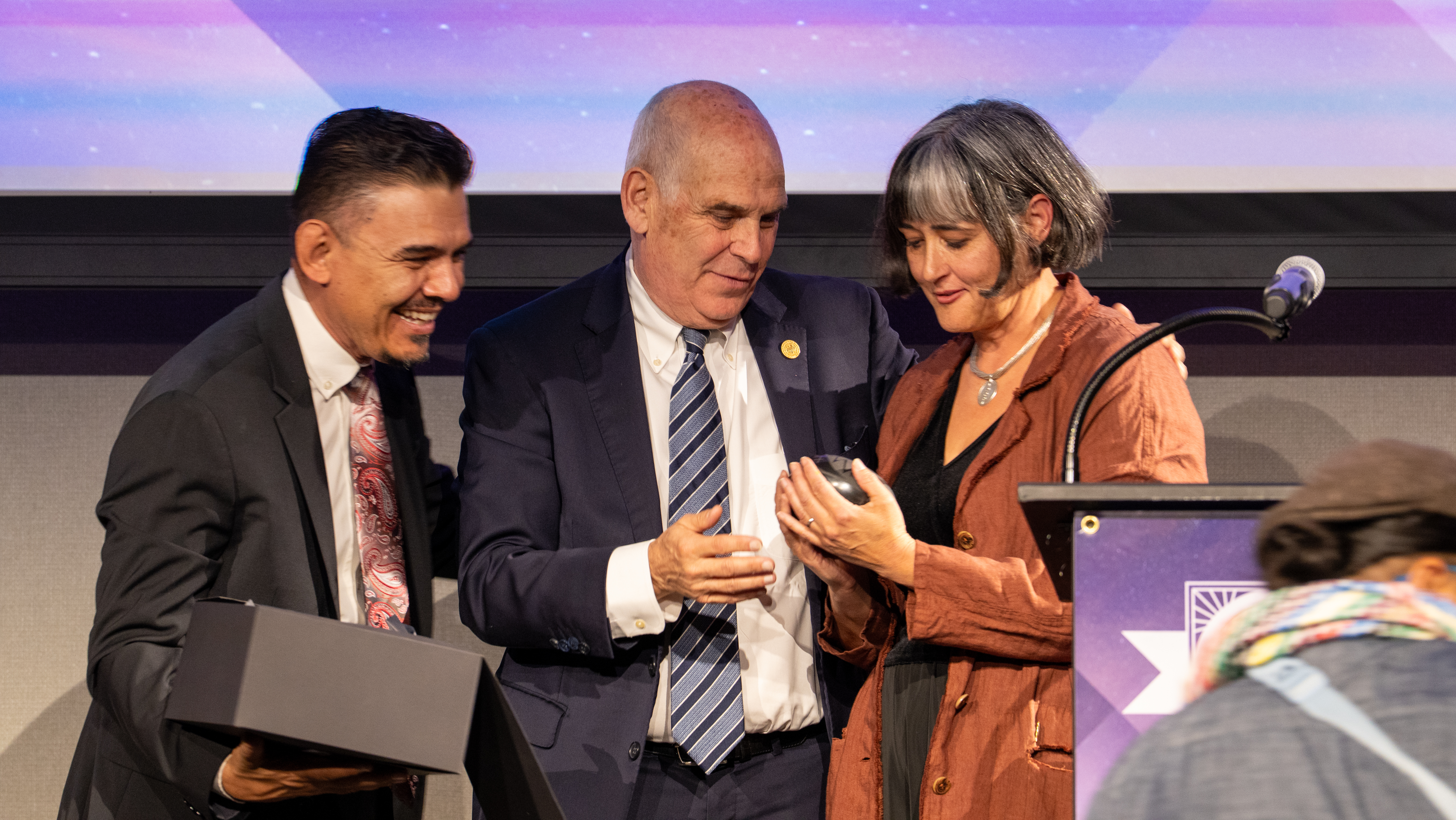 Photo of Mayor Webber handing out award at the 2025 MAA ceremony