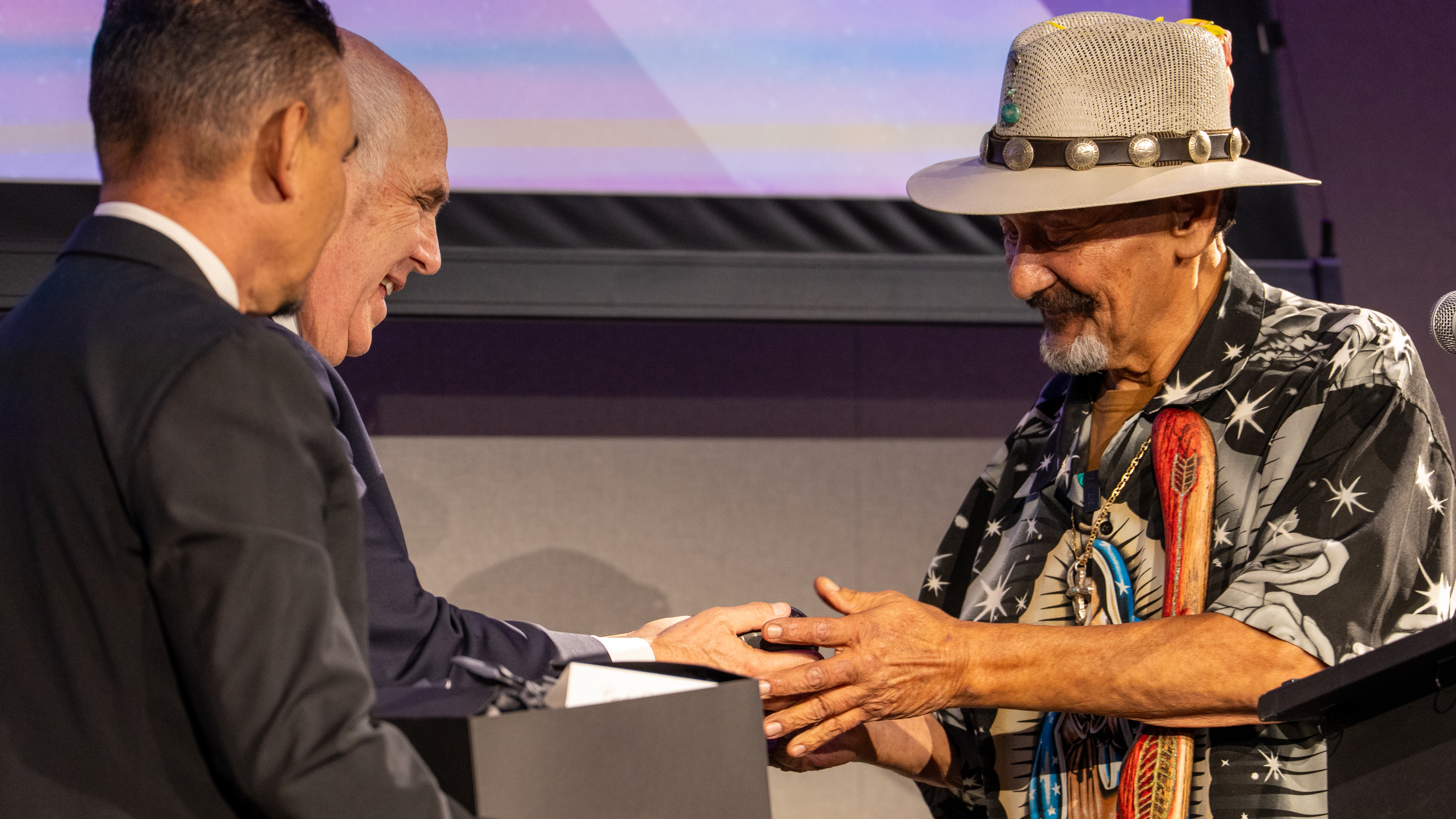 Photo of Mayor Webber handing out award at the 2025 MAA ceremony