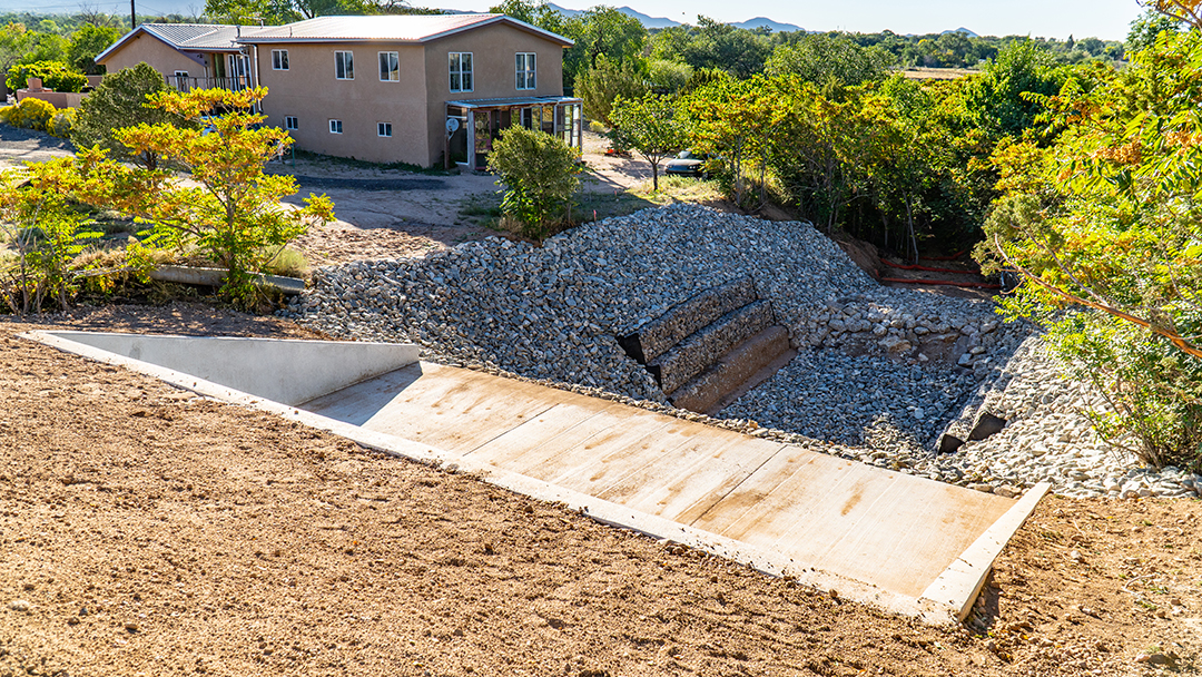 The other side of the completed channel. 